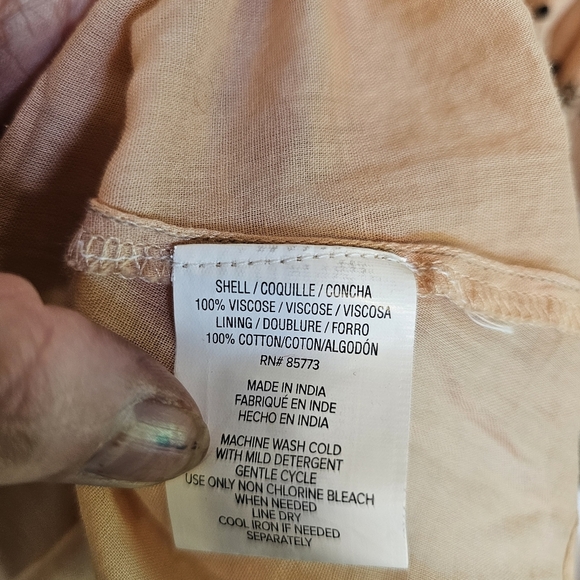 O'Neil Amaryn Mini Dress Ballon Sleeve Vneck Bohemian Dress - Picture 6 of 9